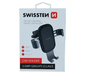 Rozbaleno - SWISSTEN S-GRIP G1-AV3 / GRAVITY držák do ventilace auta / rozbaleno