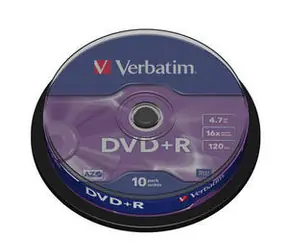 Verbatim 10ks DVD+R 4.7GB 16x / cake