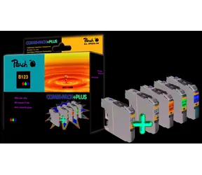 Peach alternativní cartridge Brother LC-123 / Brother DCP-J132DW / s čipem / Multi Pack Plus