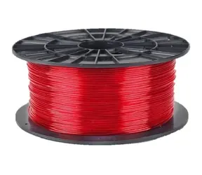 Plasty Mladeč tisková struna filament 1.75 PETG transparentní červená 1 kg