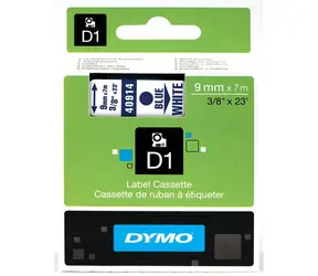 Dymo páska D1 9mm x 7m modrá na bílé