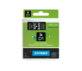 Dymo páska D1 12mm x 7m bílá na černé