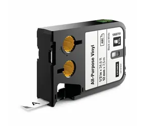 Dymo originální páska do tiskárny štítků 12mm x 7m / černý tisk / bílý podklad / XTL vinylová univerzální