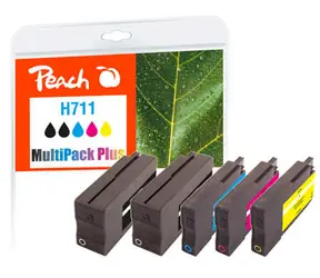 Peach remanufactured alternativní cartridge HP 711 MultiPack Plus / 2x41+3x32 ml / new chip