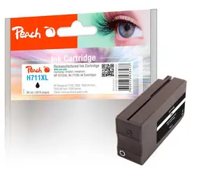 Peach remanufactured alternativní cartridge HP 711XL (CZ133A) černá / 84 ml / new chip