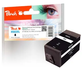 Peach remanufactured alternativní cartridge HP 903XL (T6M15AE) černá / 28 ml / new chip