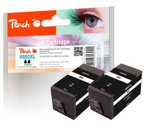 Peach remanufactured alternativní cartridge HP 903XL (T6M15AE) TwinPack černá / 2x28 ml / new chip