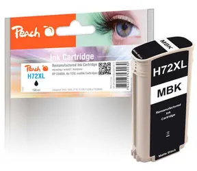 Peach remanufactured alternativní cartridge HP 72XL (C9403A) matná černá / 138 ml / new chip