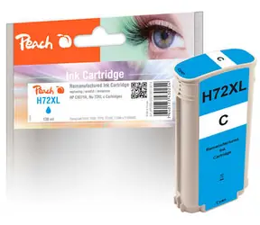 Peach remanufactured alternativní cartridge HP 72XL (C9371A) modrá / 138 ml / new chip