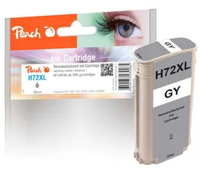 Peach remanufactured alternativní cartridge HP 72XL (C9374A) šedá / 138 ml / new chip