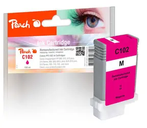 Peach remanufactured alternativní cartridge Canon PFI-102 (29952629) purpurová / 130 ml / new chip