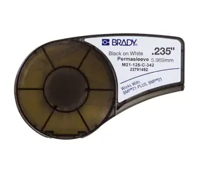 BRADY Permasleeve páska pro označování kabelů / černobílá / 2.1m x 5.96mm / polyolefin / -55 až 135 °C