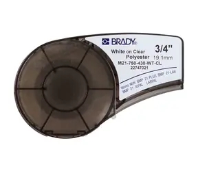 BRADY BMP21 Series označovací páska / bílo-průhledná/ 6.4m x 19mm / pro BMP21, LABPAL a IDPAL
