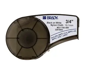BRADY BMP21 Series označovací páska / černobílá/ 4.9m x 19mm / odolná / pro BMP21, LABPAL a IDPAL