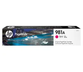 HP originální inkoustová náplň 981A fialová / pro HP PageWide Enterprise Color 556dn & 556xh / 69ml