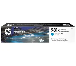 HP originální inkoustová náplň 981X modrá / pro HP PageWide Enterprise Color 556dn & 556xh / 116ml