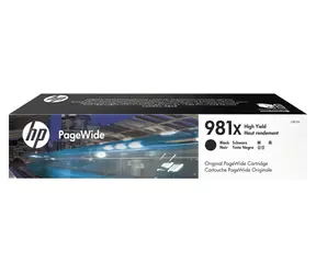 HP originální inkoustová náplň 981X černá / pro HP PageWide Enterprise Color 556dn & 556xh / 194ml