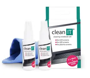 CLEAN IT Čisticí roztok na notebooky s utěrkou / 2x30ml