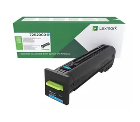 Lexmark 72K20C0 Vratná tonerová kazeta modrá / pro Lexmark CS820 & CX860 / 8.000 stran