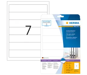 HERMA etikety na pořadače A4 / 192x38 mm / 25 listů