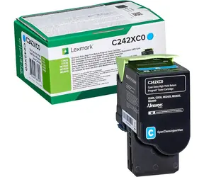 Lexmark C242XC0 Extra HC originální vratný toner modrá / pro MC2640adwe & C2535dw & MC2535adwe / 3.500stran