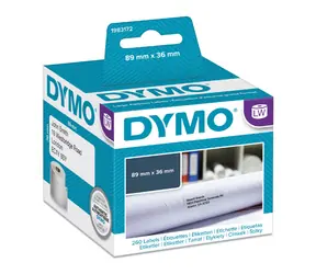 Dymo papírové štítky 89mm x 36mm 1x260 ks / bílé / velké