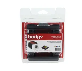 Evolis barvící páska (YMCKO) pro tiskárny Badgy100 & Badgy200 - až 100 karet / 100 karet v balení