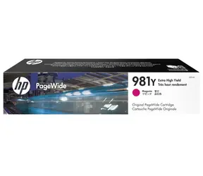 HP originální inkoustová náplň 981Y fialová / pro HP PageWide Enterprise Color 556dn & 556xh / 185ml