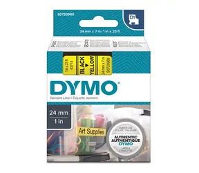 Dymo páska D1 24mm x 7m černá na žlutém