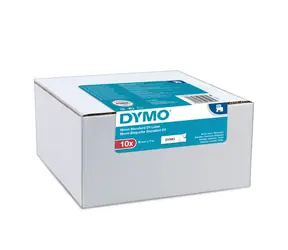 Dymo D1 originální páska do tiskárny štítků 19mm x 7m / černý tisk na bílem podkladu / 10 ks