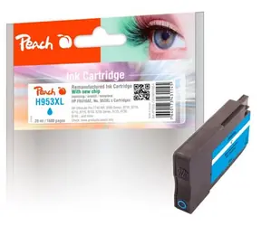 Peach alternativní cartridge HP 953XL (F6U16AE) modrá / 20 ml