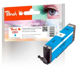 Peach CLI-551C alternativní cartridge modrá / Pixma MG5450 / 8.5ml