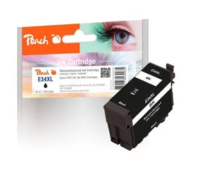 Peach kompatibilní cartridge Epson 34XL černá / pro WF-3720 a WF-3725 / 20 ml