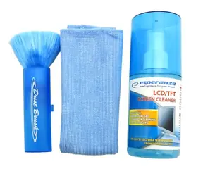 Esperanza ES112 čisticí sada na LCD & TFT / čisticí gel & hadřík & antistatický kartáč / 200 ml