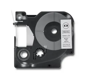 Qoltec 50232 Páska pro DYMO D1 45013 12mm x 7m černá na bílé