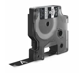 Dymo originální páska do tiskárny štítků 12mm x 5.5m (černý podklad) / bílý tisk / D1