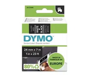 Dymo originální páska do tiskárny štítků 24mm x 7m (bílý podklad) - S0721010 / černý tisk