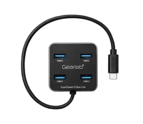 Gearlab USB 3.2 Hub černá / USB-C / 4 porty / 0.3 m