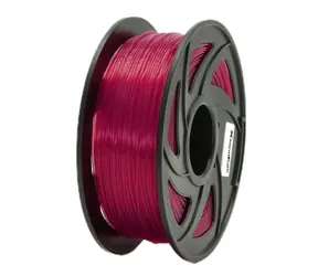 XtendLan PLA filament průhledně-červená / struna pro 3D tiskárnu / PLA / 1.75mm / 1kg   