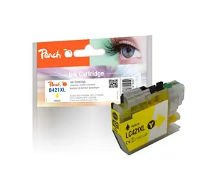 Peach LC-421XY alternativní cartridge žlutá / pro Brother DCPJ 1050 DW & DCPJ 1140 DW / 500 stran