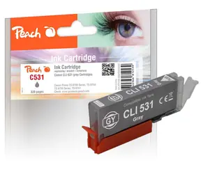 Peach C530/531 alternativní inkoustová kazeta šedá / pro Pixma TS 8700 & Pixma TS 8750