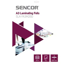 SENCOR SLA FA3M250 Laminovací fólie A3/250mic (25ks)