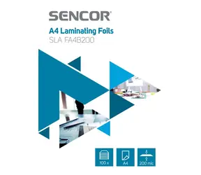 SENCOR SLA FA4B200 Laminovací fólie A4/200mic (100ks)