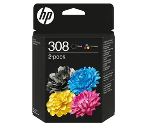 HP 308 inkoustová kazeta 2-pack / pro HP Envy 6110e & Envy 6120e & Envy 6122e / 1x 160 stran & 1x 120 stran