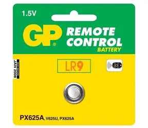GP 625A, knoflíková alkalická baterie kompatibilní s LR9