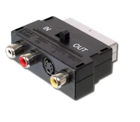 PremiumCord Adapter SCART-3x cinch + S-video