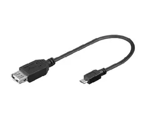 PremiumCord USB redukce kabel USB A/female - Micro USB/male 20cm