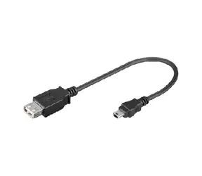 PremiumCord USB redukce kabel USB A/female - Mini 5pin USB/male 20cm