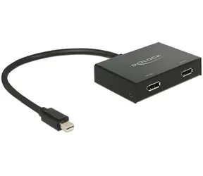 DeLock Displayport 1.2 Rozbočovač 1 x mini Displayport in > 2 x Displayport out 4K