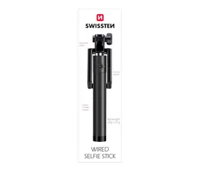 SWISSTEN WIRED Selfie Stick černá 